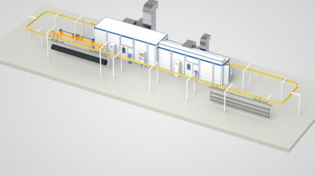 Для покраски труб – Линия окраски с подвесной транспортной системой Для покраски труб – Линия окраски с подвесной транспортной системой