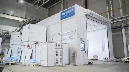 Близится к завершению монтаж окрасочно-сушильной камеры SPK для автомобильных агрегатов 
