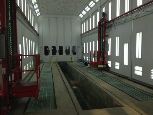 Покрасочная камера для локомотивов с рабочей температурой до 80°С SPK-22.6.6, г. Шадринск Покрасочная камера для локомотивов с рабочей температурой до 80°С SPK-22.6.6, г. Шадринск