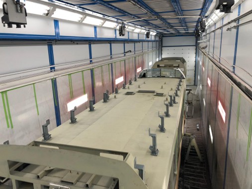 Окрасочно-сушильная камера для трамвайных вагонов SPK-30.6.7 Окрасочно-сушильная камера для трамвайных вагонов SPK-30.6.7