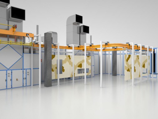 Линия окраски и сушки деталей кузовов спецтехники SPK Линия окраски и сушки деталей кузовов спецтехники SPK GROUP