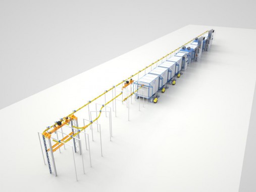 Линия окраски среднегабаритных узлов и деталей SPK Линия окраски среднегабаритных узлов и деталей SPK GROUP для сельхозтехники