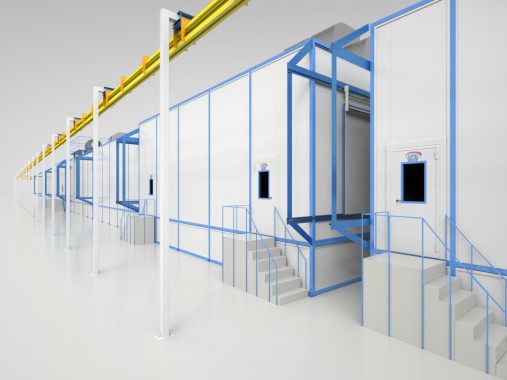 Линия окраски крупногабаритных деталей сельскохозяйственных машин SPK Линия окраски крупных деталей с/х техники от SPK GROUP