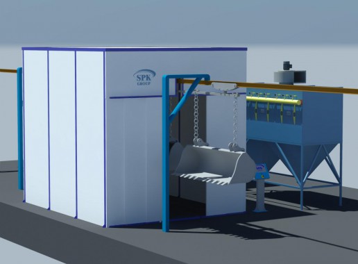 Линия подготовки, покраски и сушки для деталей с/х техники SPK GROUP