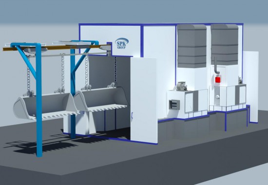 Линия подготовки, покраски и сушки для деталей с/х техники SPK GROUP