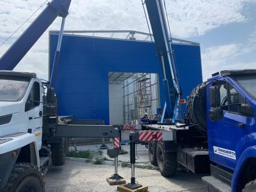 Уличная камера окраски и сушки для нефтяного оборудования SPK-15.6.7, г. Новороссийск Уличная окрасочно-сушильная камера для нефтяного оборудования SPK GROUP