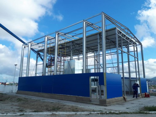 Уличная камера окраски и сушки для нефтяного оборудования SPK-15.6.7, г. Новороссийск Уличная окрасочно-сушильная камера для нефтяного оборудования SPK GROUP