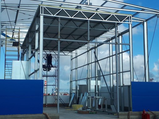 Уличная камера окраски и сушки для нефтяного оборудования SPK-15.6.7, г. Новороссийск Уличная окрасочно-сушильная камера для нефтяного оборудования SPK GROUP