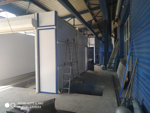 Комплекс проходных камер для дробеструйной очистки поверхности, покраски и сушки SPK, г. Новокузнецк Комплекс проходных камер для дробеструйной очистки поверхности, покраски и сушки SPK, г. Новокузнецк