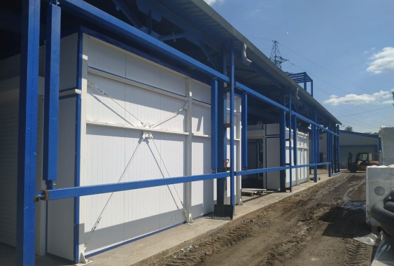 Комплекс проходных камер для дробеструйной очистки поверхности, покраски и сушки SPK, г. Новокузнецк Комплекс проходных камер для дробеструйной очистки поверхности, покраски и сушки SPK, г. Новокузнецк