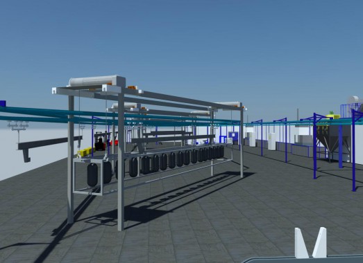 Линия катафорезной и порошковой окраски SPK-KTL Линия SPK GROUP катафорезной и порошковой окраски SPK-KTL