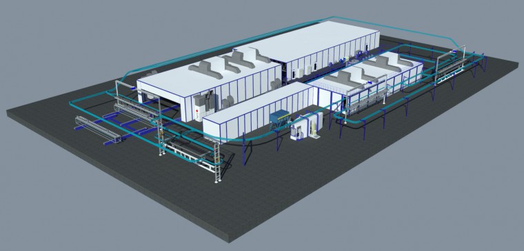 Линия катафорезной и порошковой окраски SPK-KTL Линия SPK GROUP катафорезной и порошковой окраски SPK-KTL