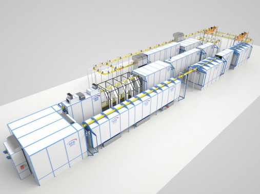 Линия окраски жидкими ЛКМ Оборудование окраски жидкими ЛКМ SPK GROUP для с/х