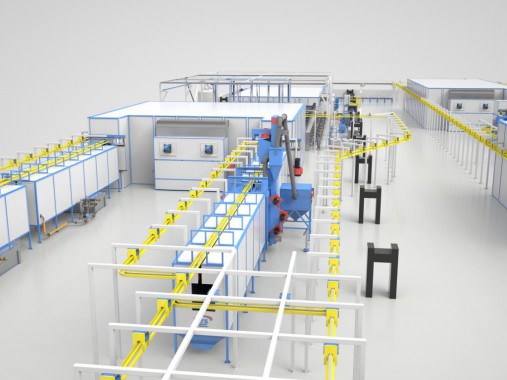 Линия окраски деталей рам грузового коммерческого автотранспорта SPK Линия окраски деталей рам грузового коммерческого автотранспорта SPK GROUP