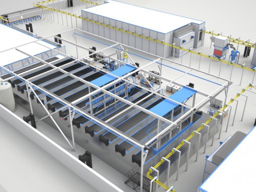 Линия окраски деталей рам грузового коммерческого автотранспорта SPK Линия окраски деталей рам грузового коммерческого автотранспорта SPK GROUP