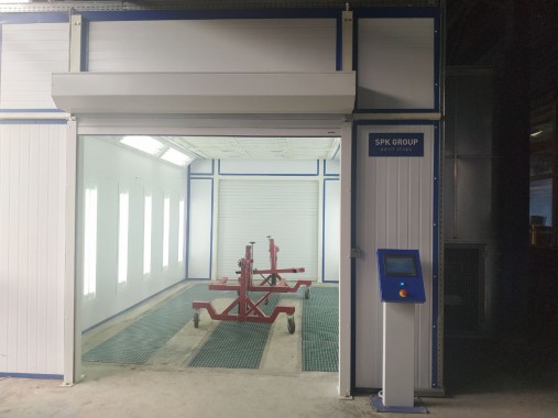 Комплекс проходных камер для дробеструйной очистки поверхности, покраски и сушки SPK, г. Новокузнецк Комплекс проходных камер для дробеструйной очистки поверхности, покраски и сушки SPK, г. Новокузнецк