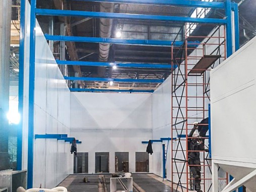 Дробеструйная камера для ж/д транспорта SPK-12.6.6, г. В. Пышма (Свердловская обл.) Дробеструйная камера для ж/д транспорта SPK GROUP