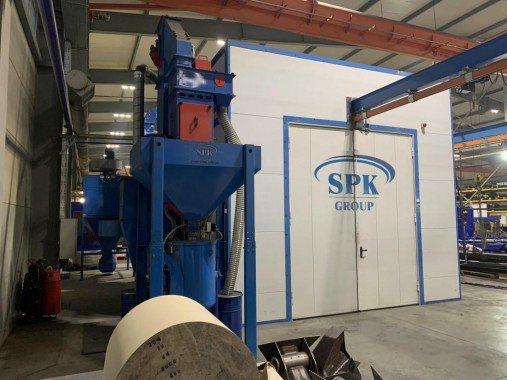 Комплекс подготовки и покраски для деталей с подвесной транспортной системой SPK Комплекс подготовки и покраски для деталей с подвесной транспортной системой SPK GROUP