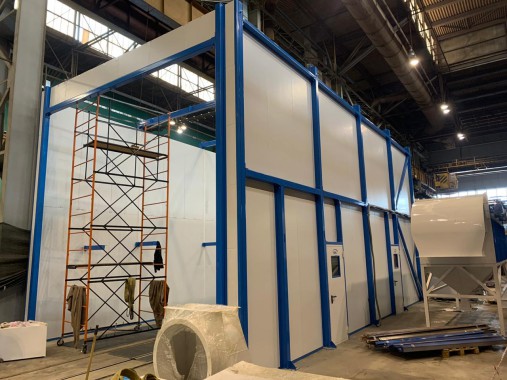 Дробеструйная камера для ж/д транспорта SPK-12.6.6, г. В. Пышма (Свердловская обл.) Дробеструйная камера для ж/д транспорта SPK GROUP