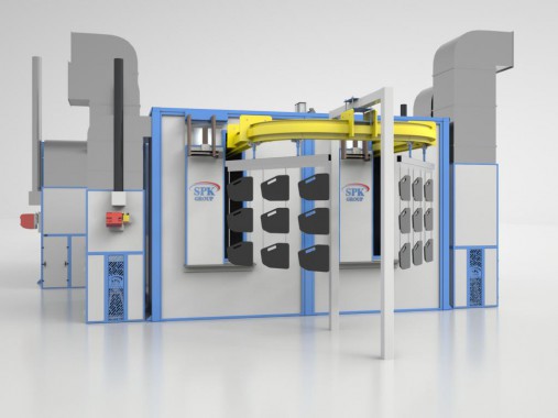 Линия подготовки и покраски SPK GROUP для деталей тракторов