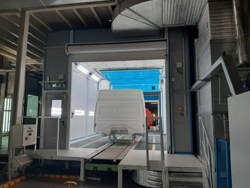 Линия окраски кабин грузовых автомобилей SPK Камера окраски для кабин грузовых автомобилей SPK GROUP