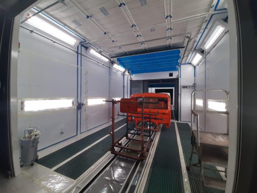 Линия окраски кабин грузовых автомобилей SPK Камера окраски для кабин грузовых автомобилей SPK GROUP