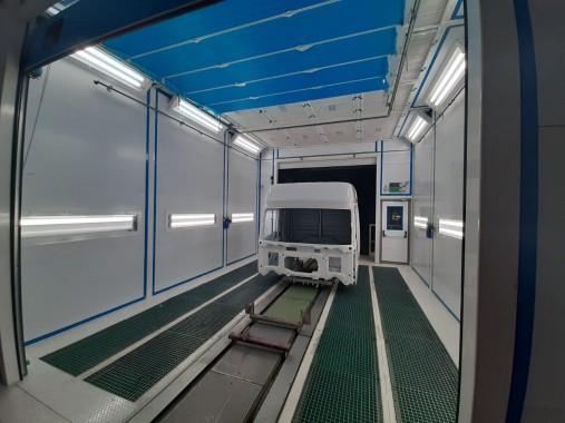 Линия окраски кабин грузовых автомобилей SPK Камера окраски для кабин грузовых автомобилей SPK GROUP