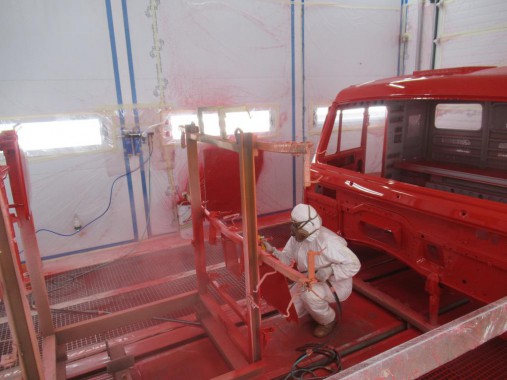 Линия окраски кабин грузовых автомобилей SPK Камера окраски для кабин грузовых автомобилей SPK GROUP