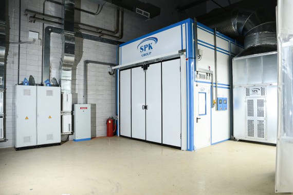 Окрасочно-сушильная камера для легковой коммерческой техники SPK-8.4.4 Фото камеры окраски SPK GROUP для легковой коммерческой техники