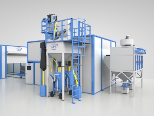 Линия SPK GROUP окраски рам тракторов