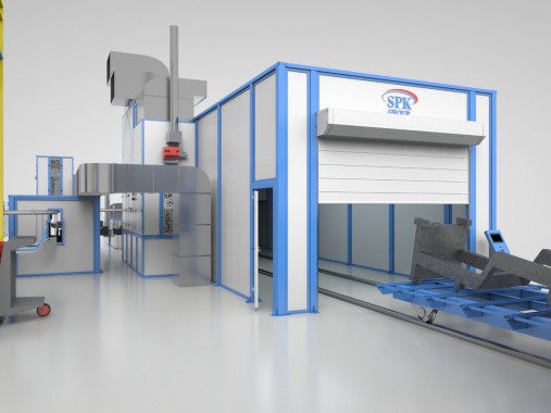 Линия SPK GROUP окраски рам тракторов