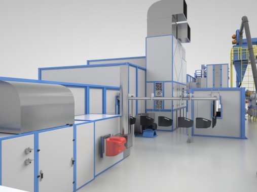 Линия SPK GROUP окраски рам тракторов