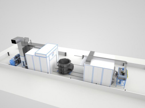 Комплекс оборудования SPK для подготовки и покраски судовых движителей Комплекс оборудования SPK GROUP для подготовки и покраски судовых движителей