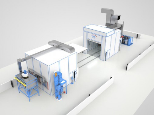 Комплекс оборудования SPK для подготовки и покраски судовых движителей Комплекс оборудования SPK GROUP для подготовки и покраски судовых движителей