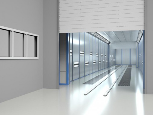 Уличная окрасочно-сушильная камера для крановой техники SPK-40.6.6 Уличная окрасочно-сушильная камера для крановой техники СПК ГРУПП