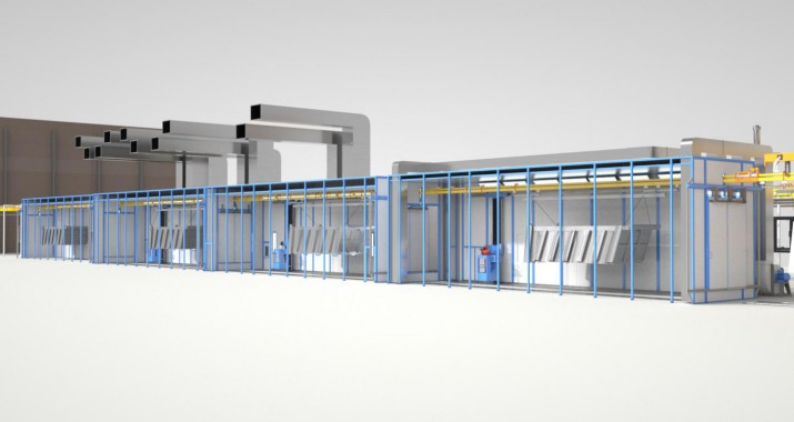 Линия подготовки, покраски для спецтехники SPK Линия подготовки, покраски для спецтехники SPK GROUP
