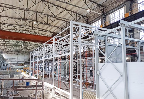 Окрасочно-сушильная камера для локомотивов SPK-P 22.6.5, г. Коломна Покрасочно-сушильная камера SPK GROUP для электровозов