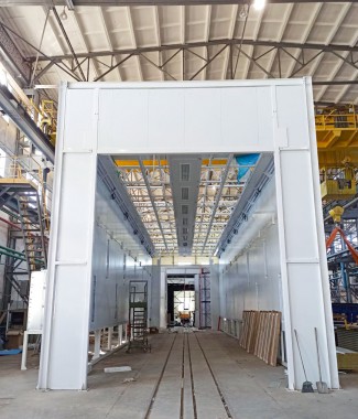 Окрасочно-сушильная камера для локомотивов SPK-P 22.6.5, г. Коломна Покрасочная камера SPK GROUP для электровозов