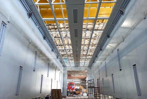 Окрасочно-сушильная камера для локомотивов SPK-P 22.6.5, г. Коломна Покрасочная камера SPK GROUP для электровозов