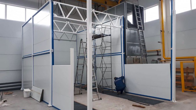 Комплекс из 2-х окрасочно-сушильных камер SPK-6.4.4 и SPK-8.4.4, г. Новосибирск