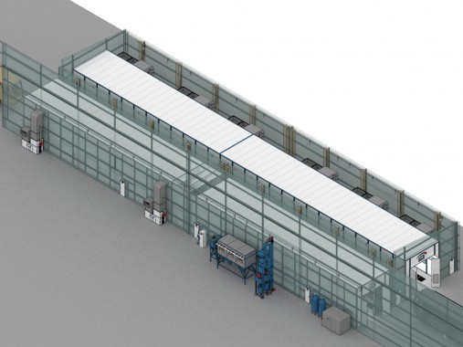 Комплекс подготовки и покраски для трамвайных вагонов SPK Комплекс подготовки и окраски вагонов трамваев от SPK GROUP