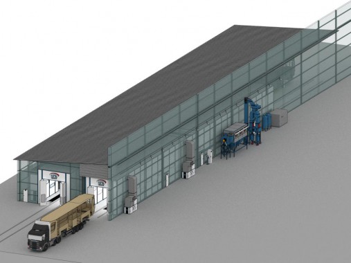 Комплекс подготовки и покраски для трамвайных вагонов SPK Камеры окраски SPK GROUP для трамвайных вагонов