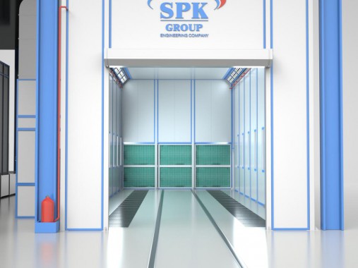 Две уличные окрасочно-сушильные камеры SPK для контейнеров Две уличные окрасочно-сушильные камеры SPK GROUP