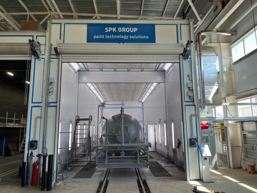 Проектирование, строительство и монтаж комплекса дробеструйной и окрасочно-сушильной камер SPK, г. Оренбург Проектирование, строительство и монтаж комплекса дробеструйной и окрасочно-сушильной камер SPK, г. Оренбург