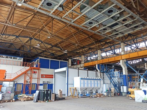 Зона открытой окраски SPK-OPSS-18.21.7 и дробеструйная камера SPK-SBB-15.5, г. Омск Зона открытой окраски SPK-OPSS-18.21.7 и дробеструйная камера SPK-SBB-15.5, г. Омск