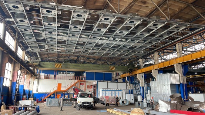 Зона открытой окраски SPK-OPSS-18.21.7 и дробеструйная камера SPK-SBB-15.5, г. Омск Зона открытой окраски SPK-OPSS-18.21.7 и дробеструйная камера SPK-SBB-15.5, г. Омск