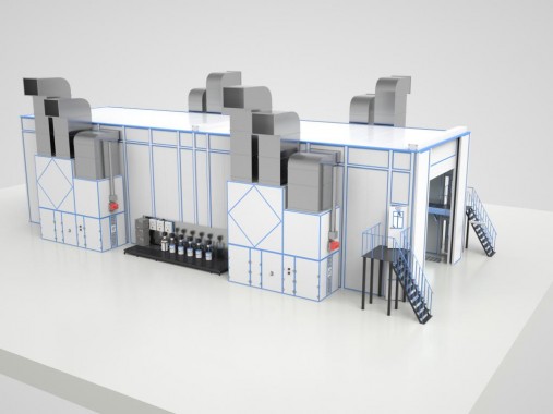 Камера окраски роботом компонентов сельхозтехники SPK Окрасочная камера для компонентов сельхозтехники SPK GROUP