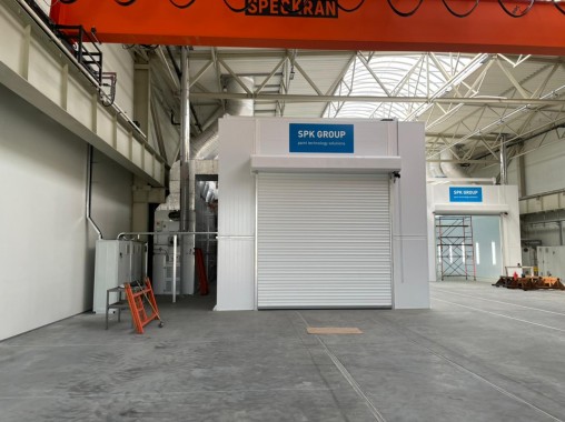 Линия подготовки и окраски кузовов и рам самосвалов, г. Калининград Линия подготовки и окраски кузовов и рам самосвалов SPK GROUP