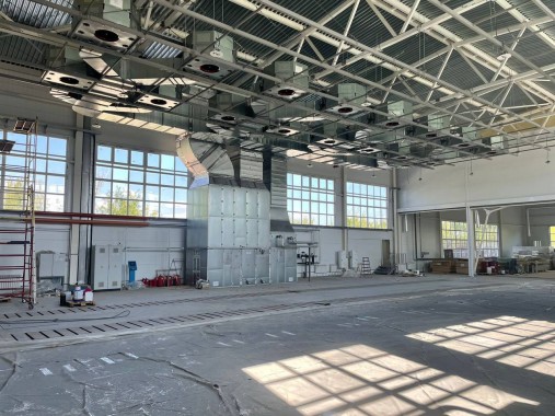 Комплекс оборудования: зона открытой окраски SPK-Z 24.6, дробеструйная камера SPK-16.7.6 Комплекс оборудования: зона открытой окраски SPK-Z 24.6, дробеструйная камера SPK-16.7.6