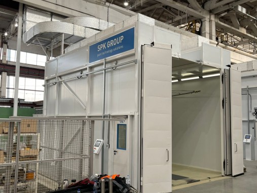 Окрасочно-сушильная камера SPK-7.5.4 и моечная камера SPK-7.5.4, Челябинская обл. Окрасочно-сушильная и моечная камеры SPK GROUP для сельхозтехники